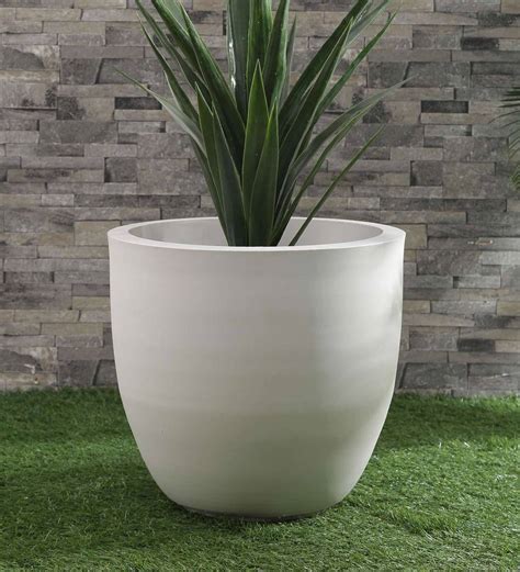 white modern plant pot|extra large outdoor plant pots.